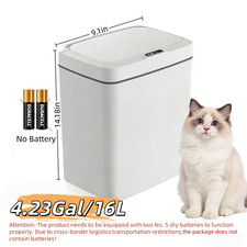 4.23-Gallon Capacity, Sensor Trash Can Ideal for Home, Office, Kitchen
