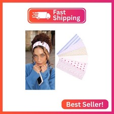 Leeven Women's Headbands for Short Hair Non Slip Elastic Floral Hairbands Soft F