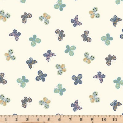 Float Like a Butterfly D3209 Egret Flutter  Half  yd continuous cuts