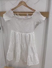 Shein White Short Dress Summer Dress Size M