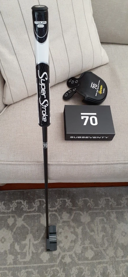 Sub70 Sycamore Center Shaft Wide Blade Lefty Putter With Bonus GIFT - Image 3 of 4