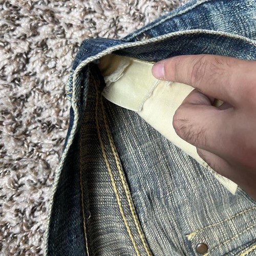 Jeans uomo The Strike Gold giapponese Selvedge grezzo denim grunge 29x34 - Foto 5 di 8