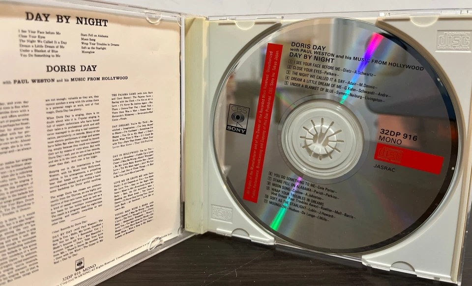 DORIS DAY - Day By Night (1987 Japan) - Compact Disc CD - Excellent Cond. - Image 3 of 3