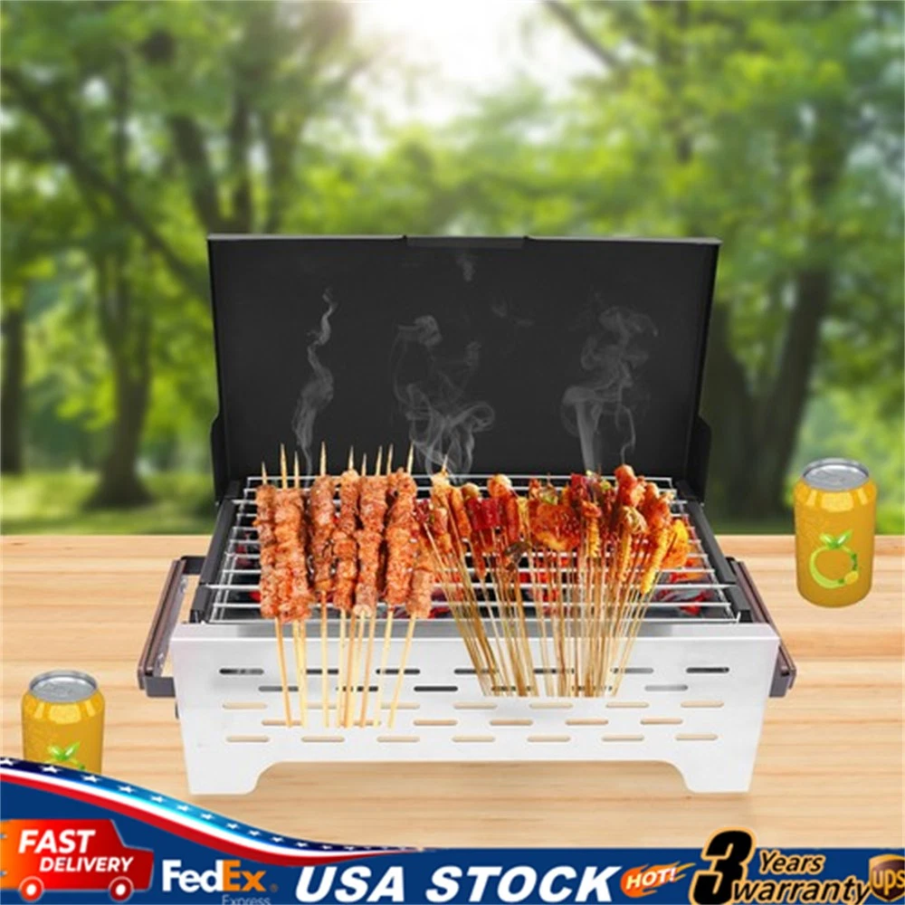 Portable Folding Charcoal BBQ Grill Stainless Steel Camp Picnic Cooker Outdoor
Opens in a new window