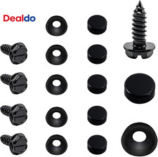 18PCS License Plate Screws Kit, Stainless Steel Anti-Theft Rustproof Self Tappin