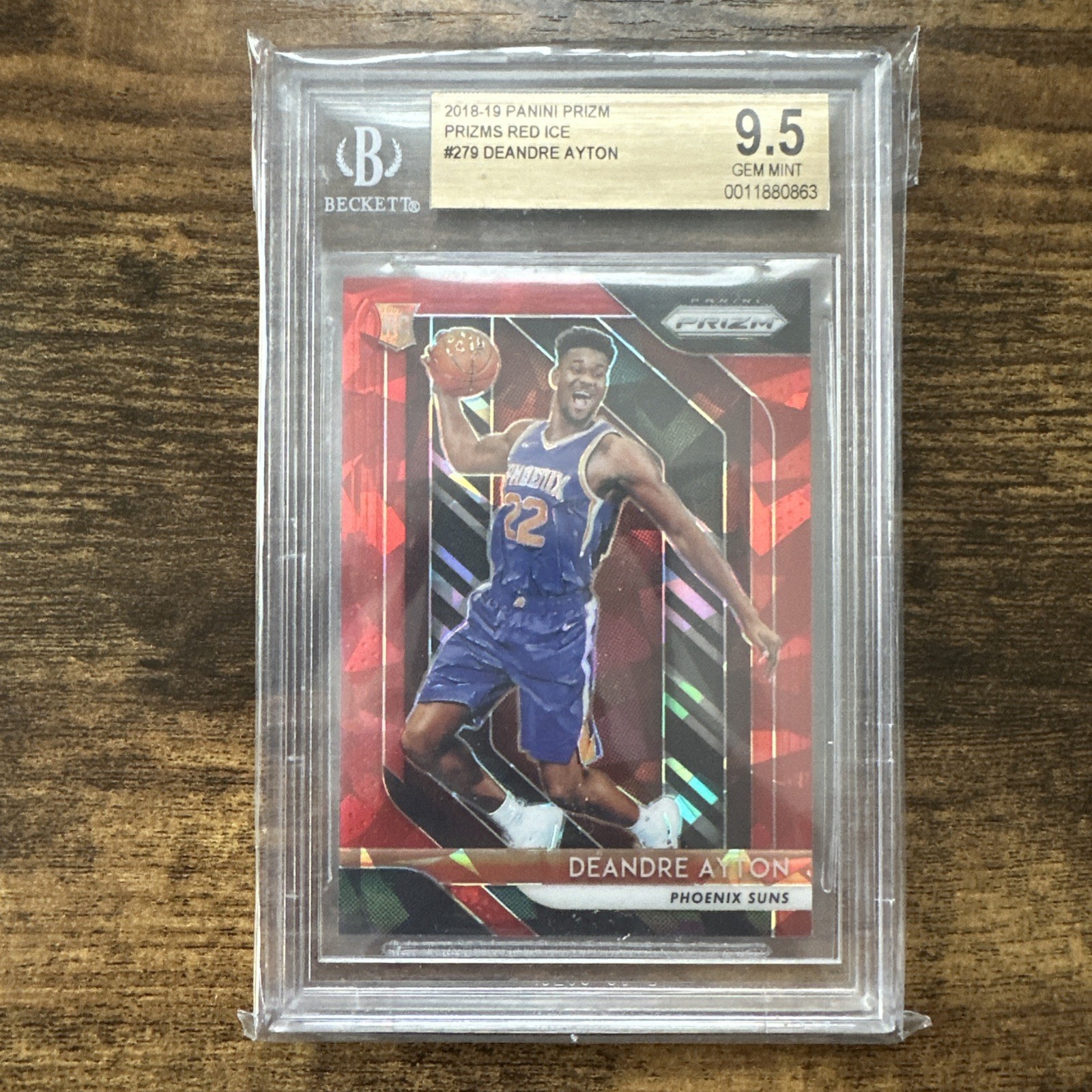 DeANDRE AYTON 2018-19 Panini Prizm Rookie Red Ice Prizm #279 BGS 9.5 Suns Lakers