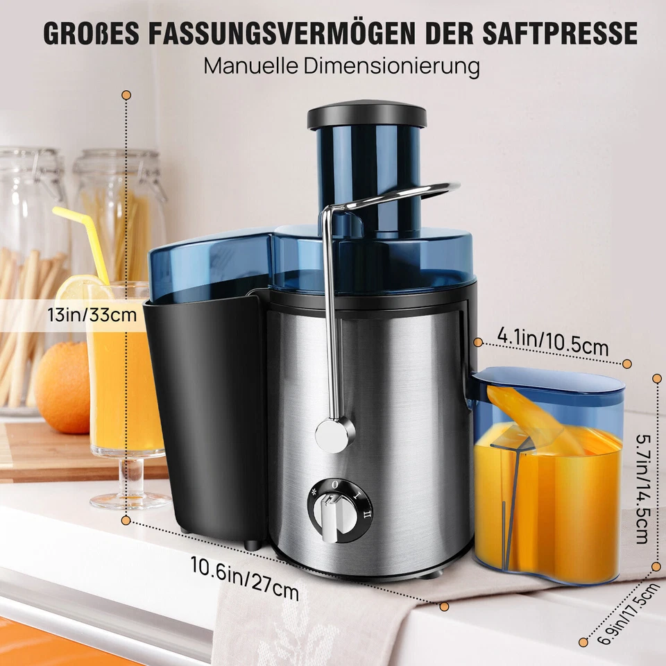 Entsafter Maschine Saftmixer Profi-Entsafter Zitronenpresse Obst Fruchtpresse - Bild 3 von 4