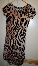 New Beautiful Junior/Ladies LOVE NATION Leopard Body Stretch S/S Dress S