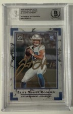 2020 DONRUSS OPTIC ELITE SERIES JUSTIN HERBERT ROOKIE AUTO #ESR-JH BAS BGS AUTH