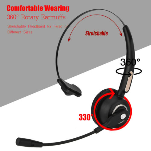 Wireless Bluetooth 4.0 Call Center Telephone Headset Noise Cancelling Microphone - Picture 9 of 12