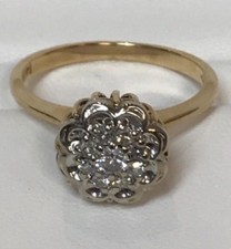 14 Kt Yellow Gold Vintage Engagement Ring With Diamond