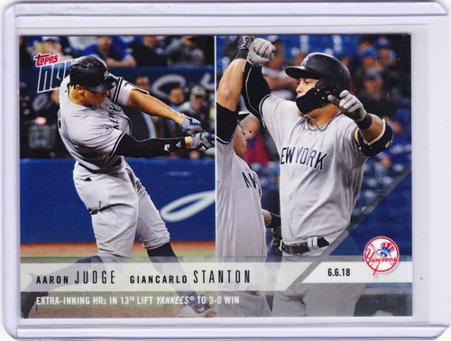 2018 Topps Now 296 Aaron Judge / Giancarlo Stanton