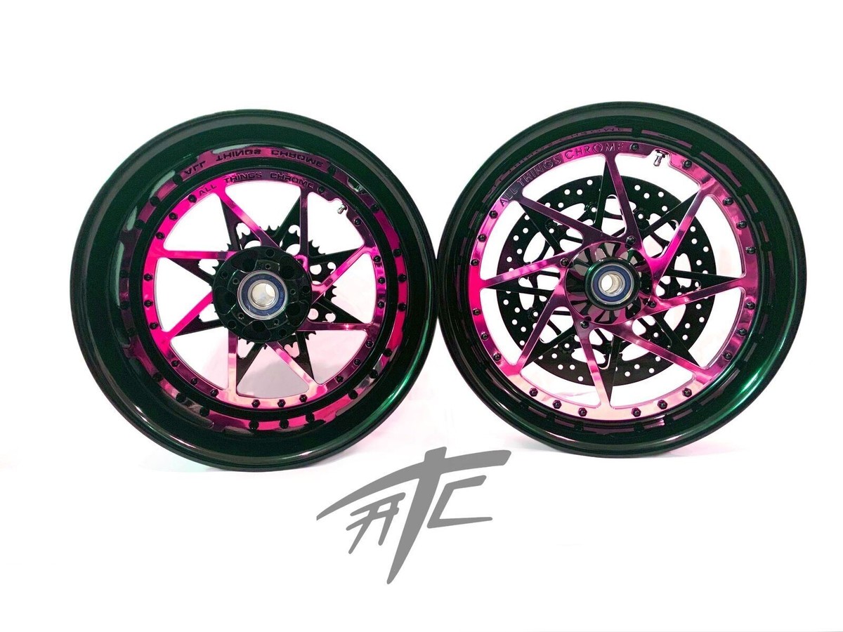 NINJA 240 FAT TIRE BLACK & PINK SWITCHBACK WHEELS 04-10