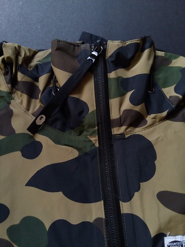 A Bathing Ape Bape Camo Nylon Windbreaker PertexShield Rain Jacket Made in Japan - Picture 9 of 23