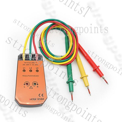   850A Three-phase AC Phase Sequence Meter Phase Meter Checker Meter 1PC #WD9