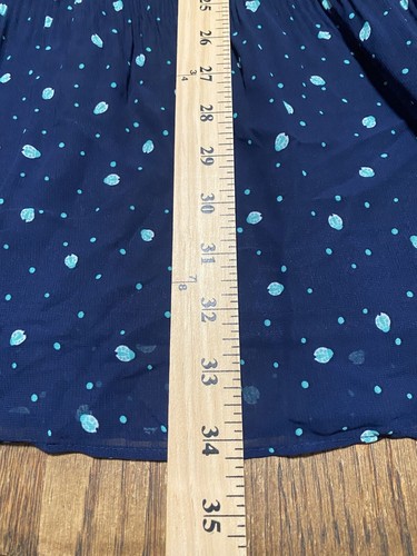Vestido para mujer LC Lauren Conrad talla 4 plisado agujero de llave azul dama ajuste de insectos y acampanado - Imagen 7 de 11