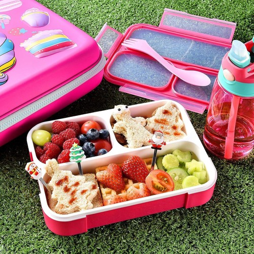 Unicorn Lunch Bag insulated lunch Box Silicone Spork Ice Pack& Water Bottle Set - Picture 4 of 7