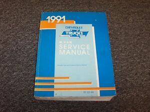 1991 Chevy G10 G20 G30 Van Shop Service Repair Manual 4.3L 5.0L 5.7L 6