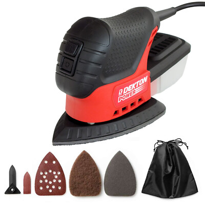 Mini Detail Sander Electric 75W Palm Mouse Dust Collection Box Sanding  Sheets 5055441435404 UK
