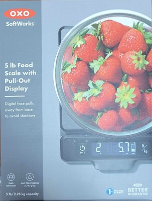 OXO Softworks 5 Lb Food Scale With Pull Out Display - 21177200 **NEW**