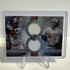 2024 Topps Tribute Dual Player Relics 🔥Byron Buxton Carlos Correa #d 165/199🔥