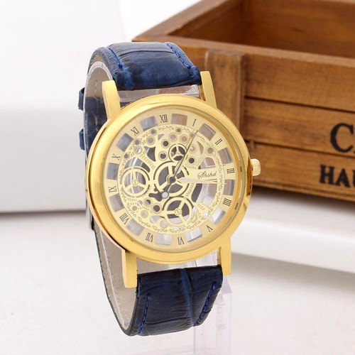 Men Luxury Stainless Steel Quartz Military Sport Watch Leather Band Wrist Watch - Picture 11 of 29
