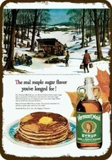 1950 VERMONT MAID MAPLE SYRUP Vintage-Look-Edge **DECORATIVE REPLICA METAL SIGN*