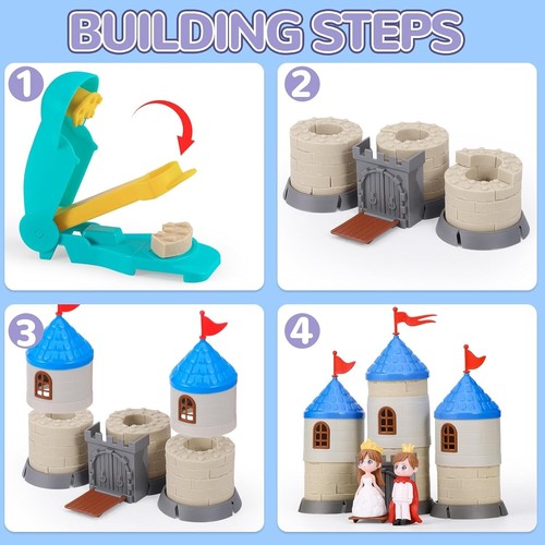 Princess Castle Building Play Sand Set with Royal Couple, 1.7lbs Magic Sand -NEW - Bild 4 von 8