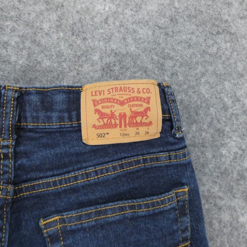Levi's 502 Jeans Youth Boys 12 Reg Taper Stretch Med Wash Fade 26x26 - Picture 17 of 17