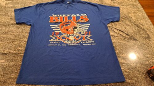 Maglia Vintage Buffalo Bills 1990 AFC Champs Super Bowl XXVI Vedi Misure - Foto 2 di 6