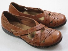 Nice CLARKS ashland Flats leather Loafers Womens Shoe 7M 100