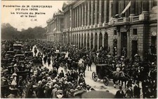 CPA AK PARIS Funerailles de M. Chauchard 1909...