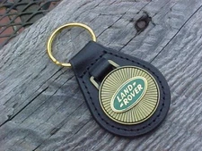 LAND ROVER NOS Leather Key Fob Antique Gold Unique Highest Quality