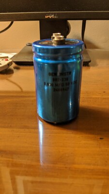 Vintage General Instuments 982-336 9,600 MFD 50 VDC Screw Terminal Capacitor