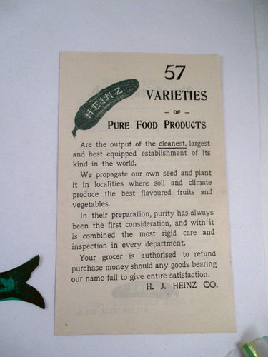 RARE FIN 1800 "LE POISSON FRINGANT" NOUVEAUTÉ COMPLIMENTS DE HEINZ 57 VARIÉTÉS - Photo 3/8