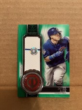 2017 Topps Tribute Javier Baez Green Certified Stamp Of Approval GU Patch /99!