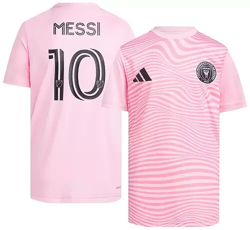 NWT Adidas Inter Miami CF Lionel Messi #10 True Pink Youth XL T-Shirt JJ2597