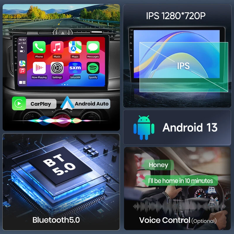 64G 9" CarPlay Android 13 Autoradio Für Suzuki SX4 Fiat Sedici 2006-2013 GPS Nav - Bild 4 von 4