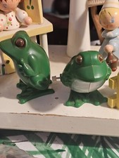Vintage 1970's Wind-Up Green Frog POCKET PETS Tomy Toy Macao Works