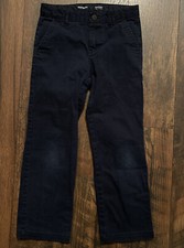 Old Navy Boys Straight Built in Flex Pants Navy Blue Size 7 Youth Casual