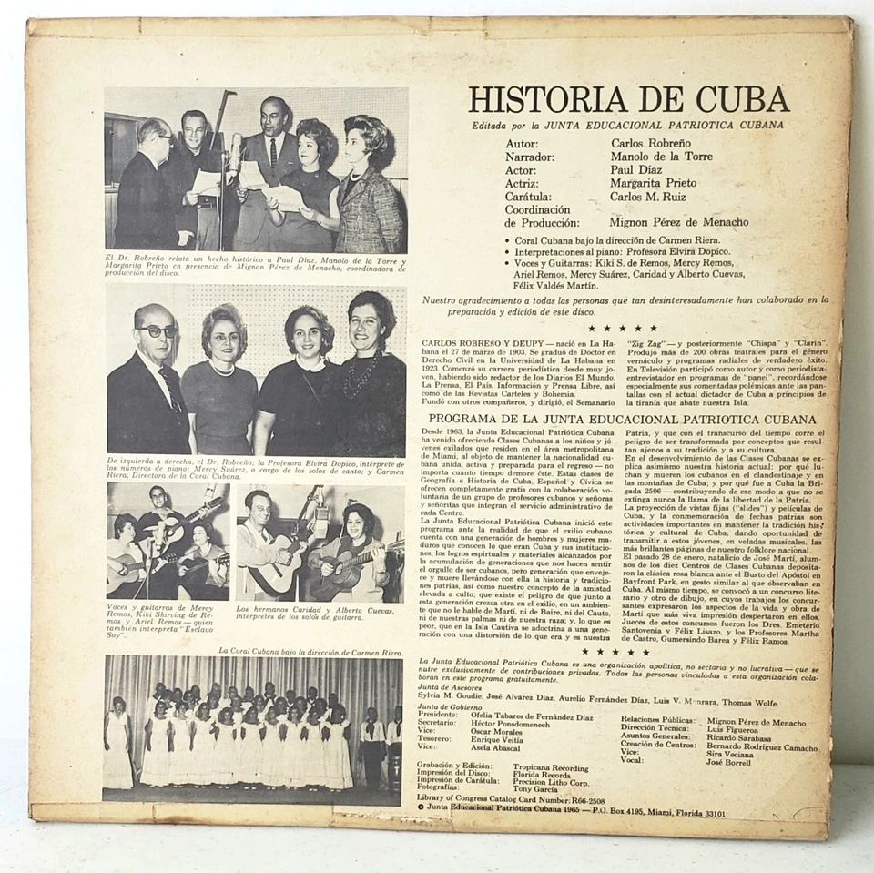 Historia de Cuba Segunda Editada por Junta Educacional Patriotica Cubana LP Foto 2 de 3