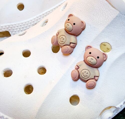 2pc Bear Sitting 3d HARD Charms For Adult Crocs Croc Style Shoes Or Similar  - Picture 1 of 1
