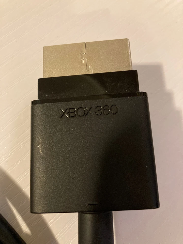 CONECTOR XBOX 360 A 3 CABLE ADAPTADOR AUDIO VIDEO MACHO RCA NEGRO 7' Foto 3 de 4