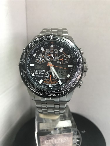 Citizen Men’s Eco-Drive Skyhawk A-T Titanium Pilot Bracelet Watch JY0010-50E