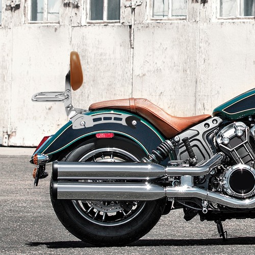 Chrome Passenger Backrest Sissy Bar Luggage Rack Fit For Indian Scout 2015-2024 - Picture 7 of 13
