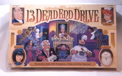 Vtg - 13 Dead End Drive Board Game Milton Bradley (1993) Complete 