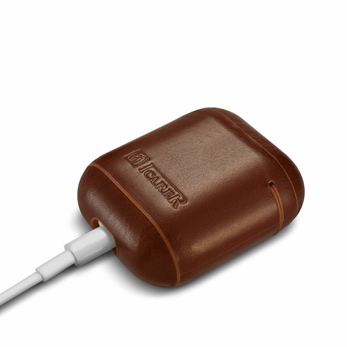 ICARER Luxury Genuine Leather Shockproof Box Hard Case For Apple AirPods 1 2 3 - Picture 35 of 46