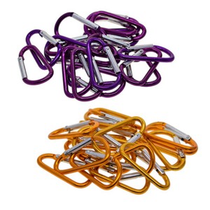 40pcs-Aluminum-Carabiner-D-Ring-Key-Chain-Keychain-Clip-Hook-Cars-Outdoor-Buckle