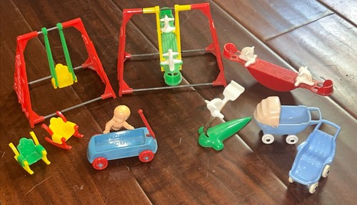 Acme Playground Set Tommy Horse, Swing Set, Rocking Horse, Seesaw Mini Dollhouse