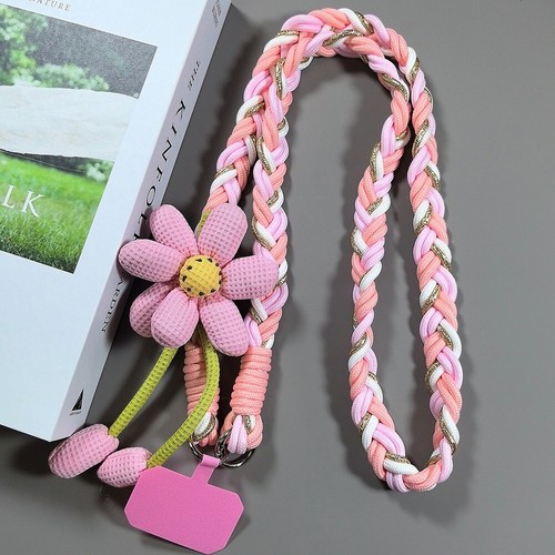 Adjustable Mobile Phone Straps Handmade Weaving Crossbody Phone Strap - Photo 9 sur 15
